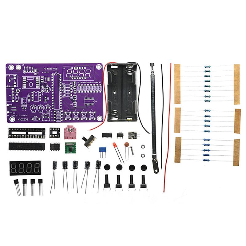 Diy Electronics Kits For Adults - Zweikanaliges FM-Radio DIY-Bausatz mit Digitalanzeige 87-108MHz