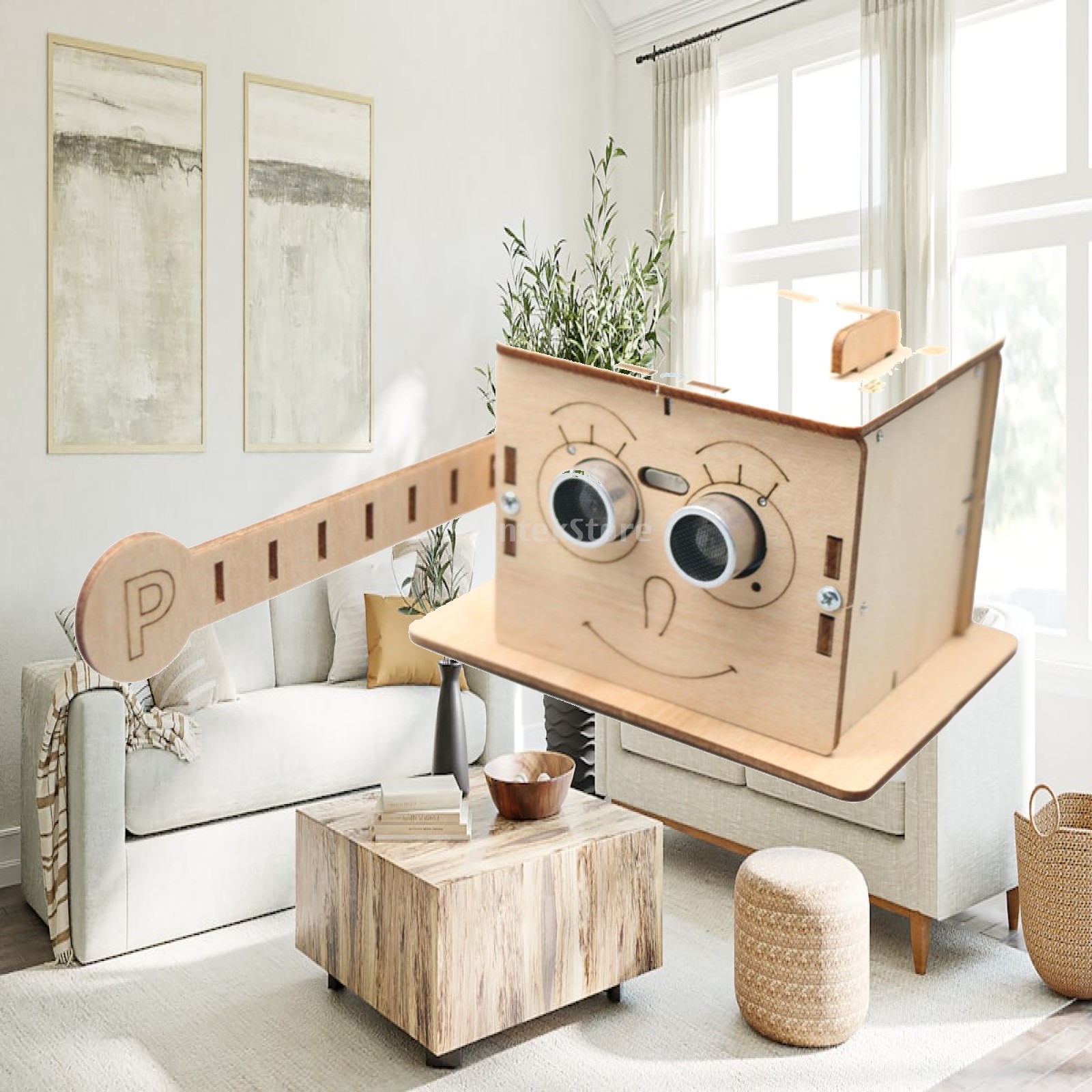 Diy Electronics For Kids - Holzspielzeug-Set: Smartes Schrankenbau-Kit – Elektronik-Lernhilfe für