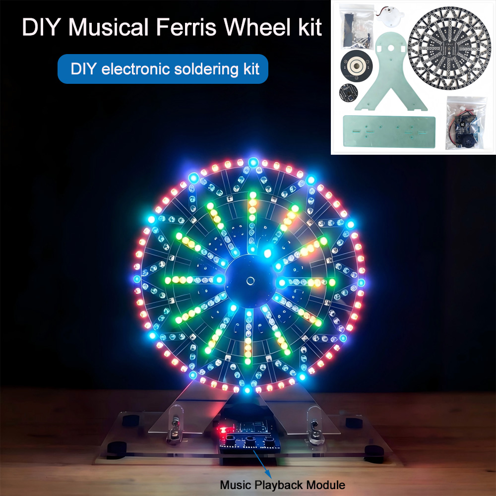 Diy Electronics Audio - DIY Elektronik-Bausätze: LED-beleuchtetes Musik-Riesenrad zum Selberlöten