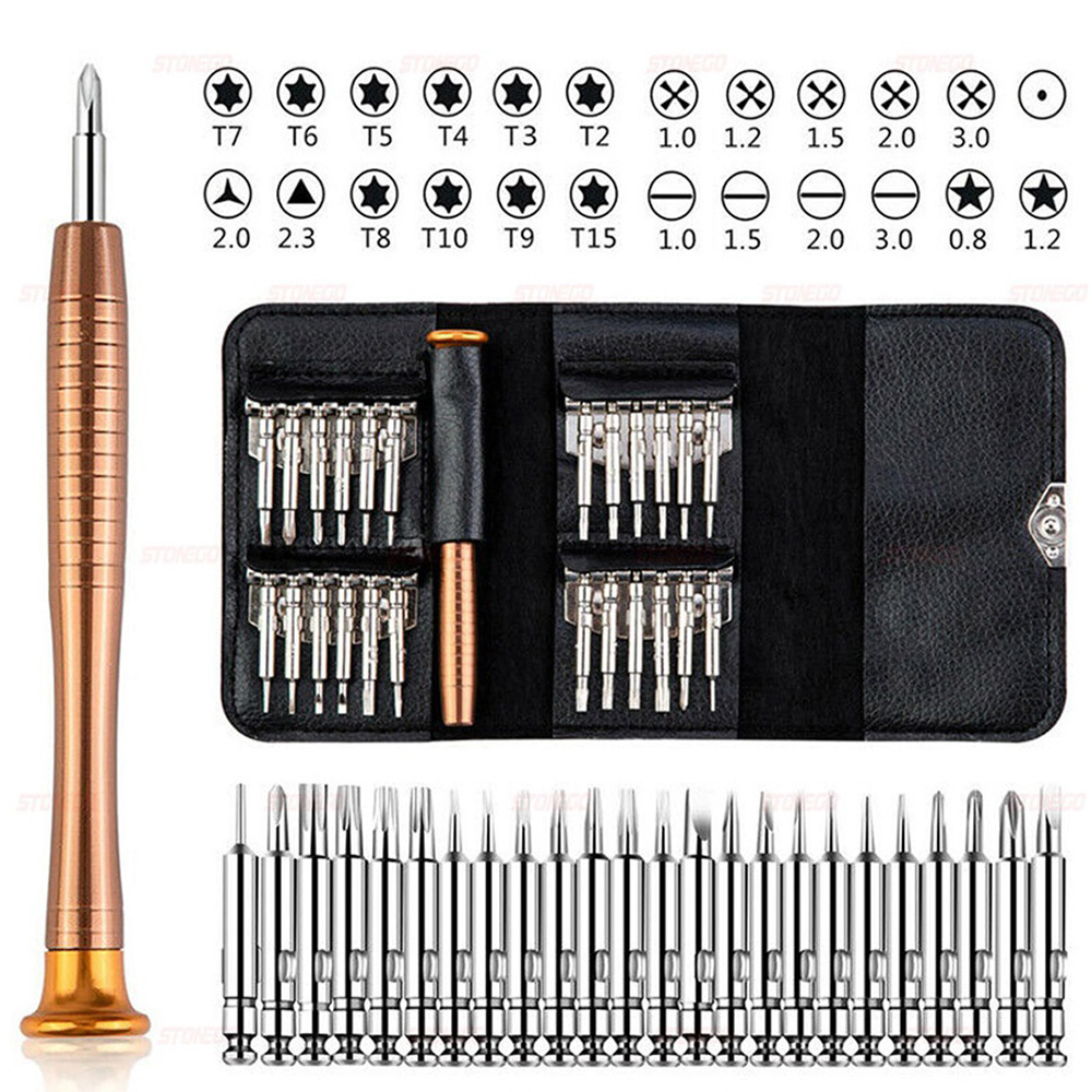 Diy Electronics Components Kit - 25-in-1 Präzisions-Schraubendreher-Set Multifunktionales Torx-Schraubendreher-Bit-Set Reparatur-Werkzeugset für